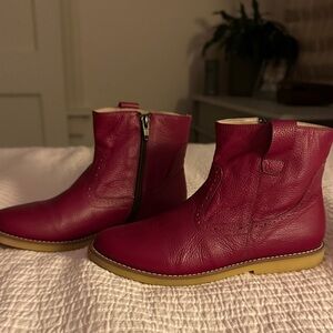 Elephantito Maroon Leather Boots